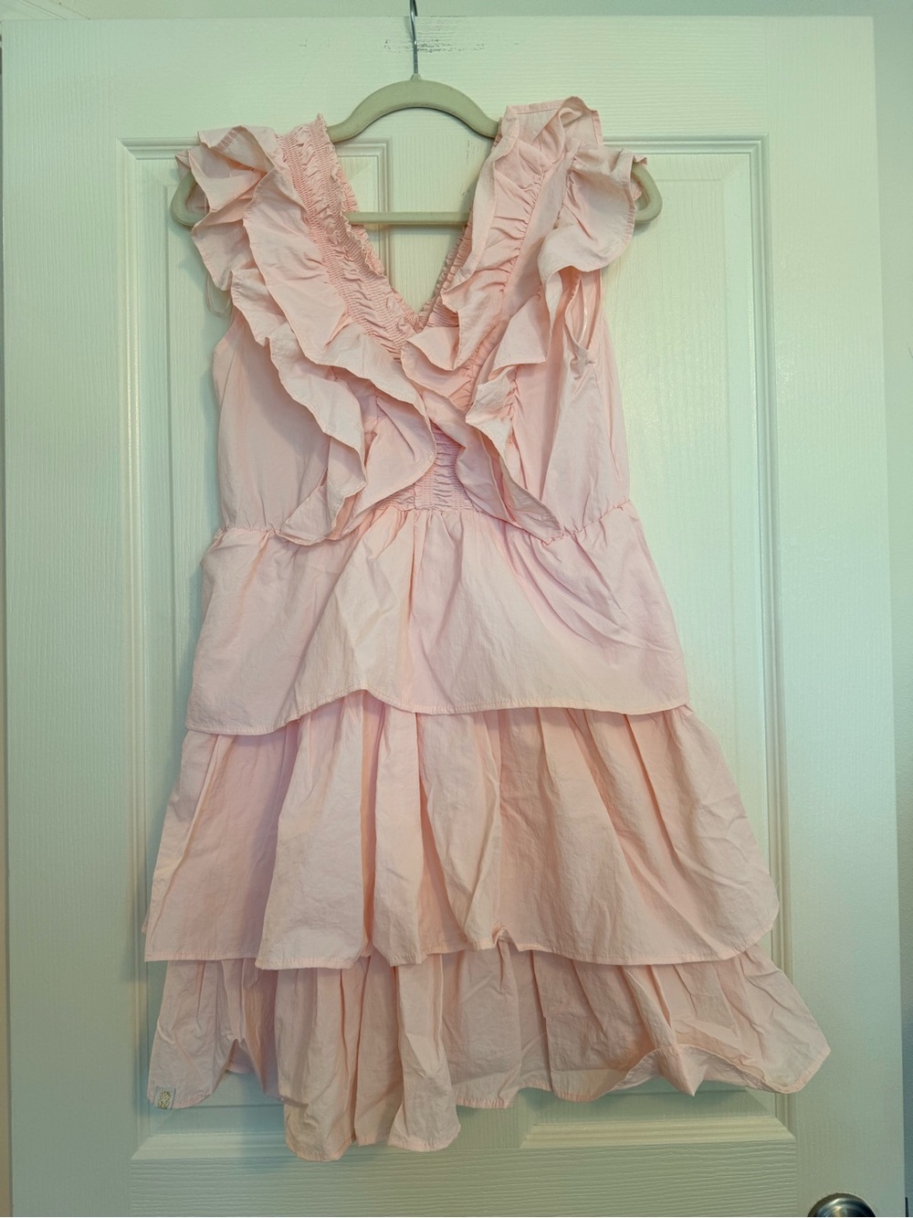 Simply Southern Pale Pink Ruffle Tiered Sundress